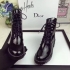 Dior BLACK GLAZED CALFSKIN ANKLE BOOT